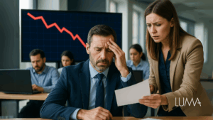 Infografía que representa el impacto financiero de un plan de recuperación ante desastres con métricas de tiempo y costos asociados a interrupciones de TI.