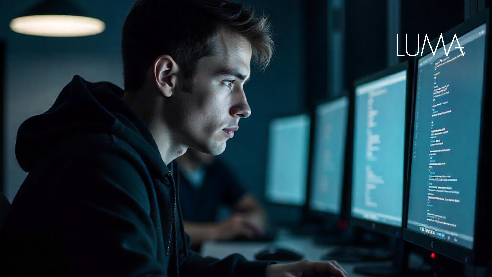 Hacker encapuchado frente a una computadora representando el tiempo de permanencia de un ciberatacante dentro de una red corporativa.